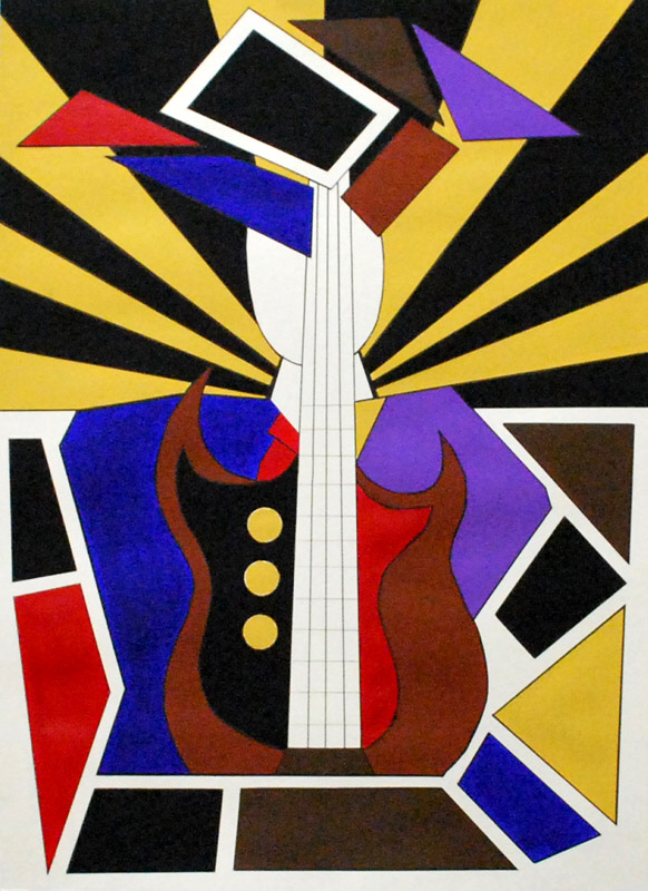 2014 Musicians Acrylic on paper by Grace Absi